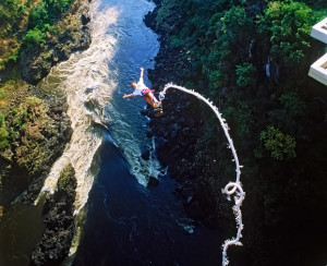 Bungee jumping at the Victoria Falls Bridge is a favaourite for thrill-seekers and adrenaline junkies.
